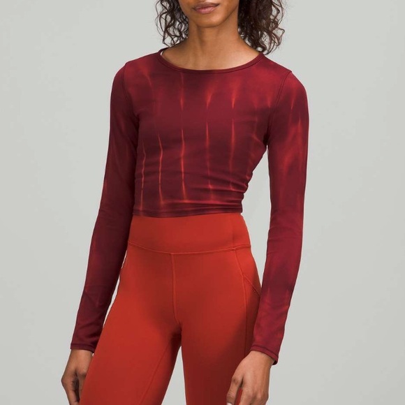 Lululemon Wunder Train Cropped Long Sleeve Shirt Size 4 - Picture 1 of 6